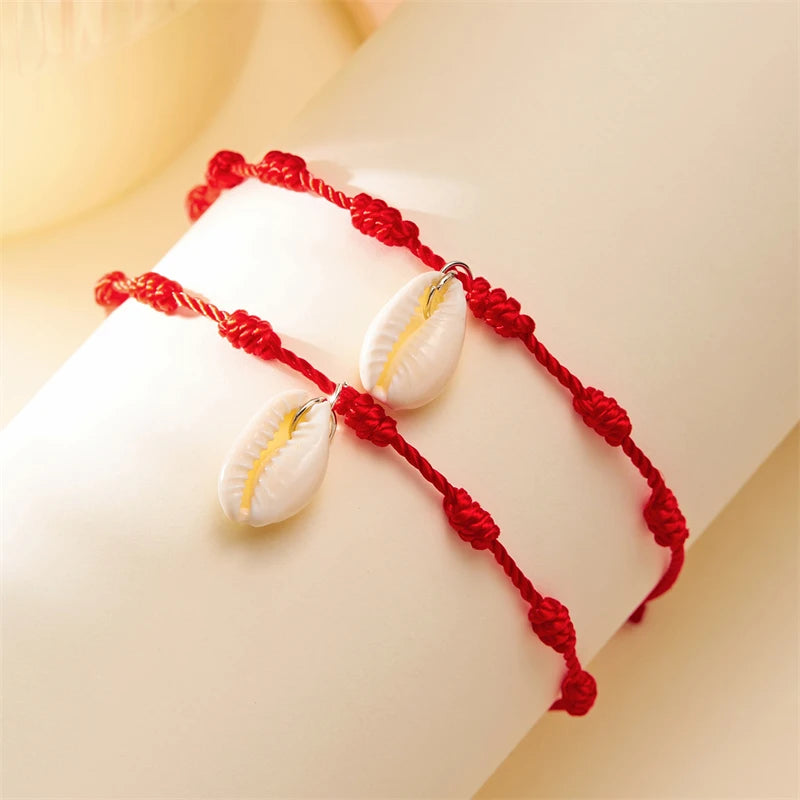 CowLost | lucky-handmade-7-knots-red-string-couple-bracelet-for-women |7