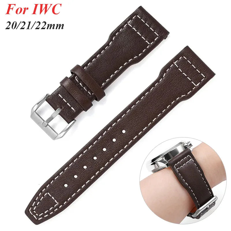 CowLost | bracelets-product_id-leather-watch-strap-20mm-21mm-22mm-for-iwc-pilot-waterproof-sport-replacement-bracelet-unisex |1