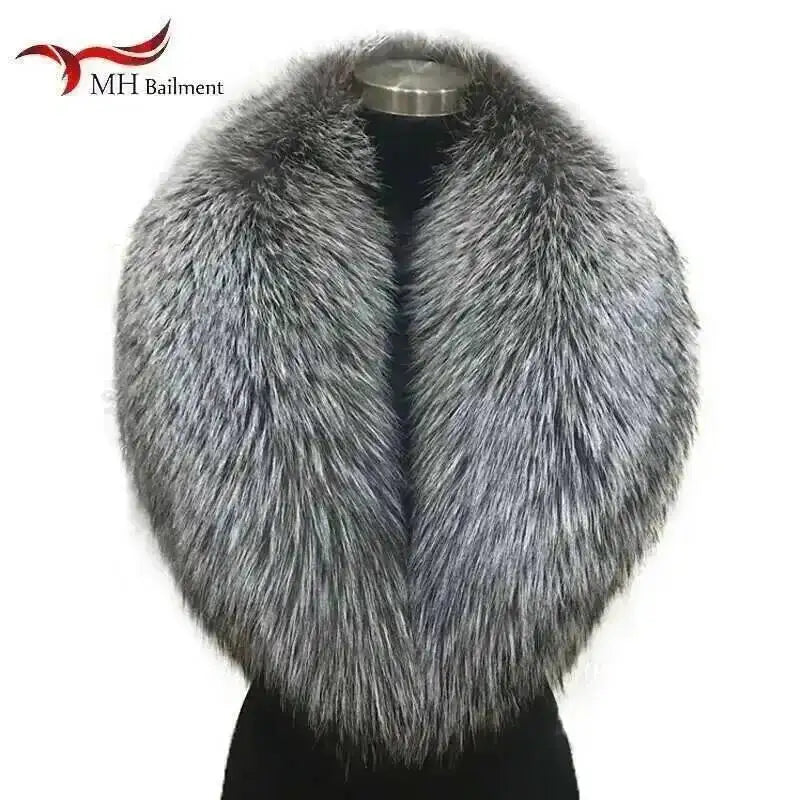 CowLost | natural-color-raccoon-fox-collar-scarf |33