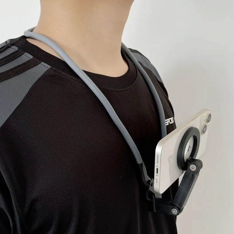 CowLost | magnetic-hanging-neck-stand-for-iphone-wearable-mobile-phone-holder-with-tripod-function-video-selfie-stick-suporte-for-magsafe |1