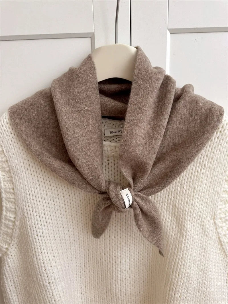 CowLost | british-korean-triangle-scarf-niche-wool-triangular |27