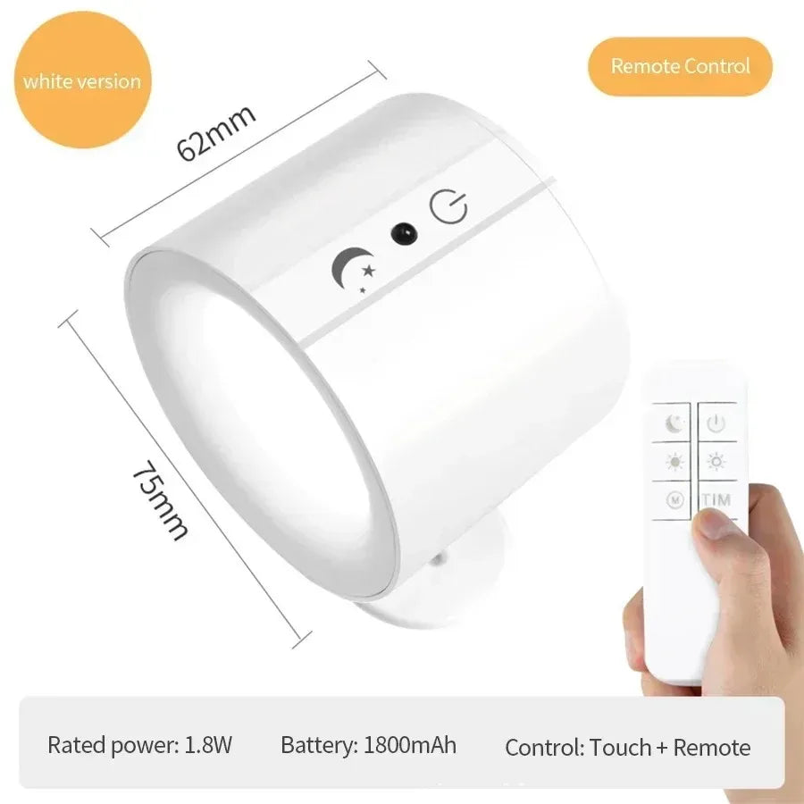 CowLost | product_id-rechargeable-360-rotatable-magnetic-rgb-3-color-led-wall-lamp-with-touch-remote-control-for-bedroom-and-living-room |16