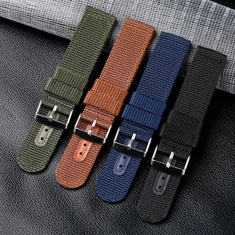 Universal Nylon Braided Replacement Watchband for Seiko & Rolex Men Women