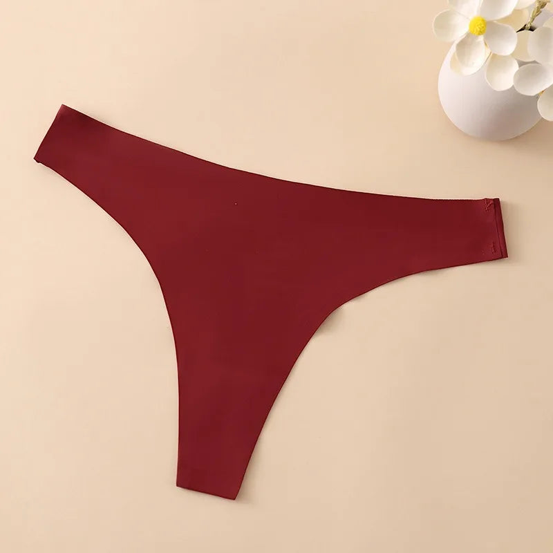 CowLost | product_id-seamless-women-s-ice-silk-breathable-thong-g-string-solid-color-lingerie |12