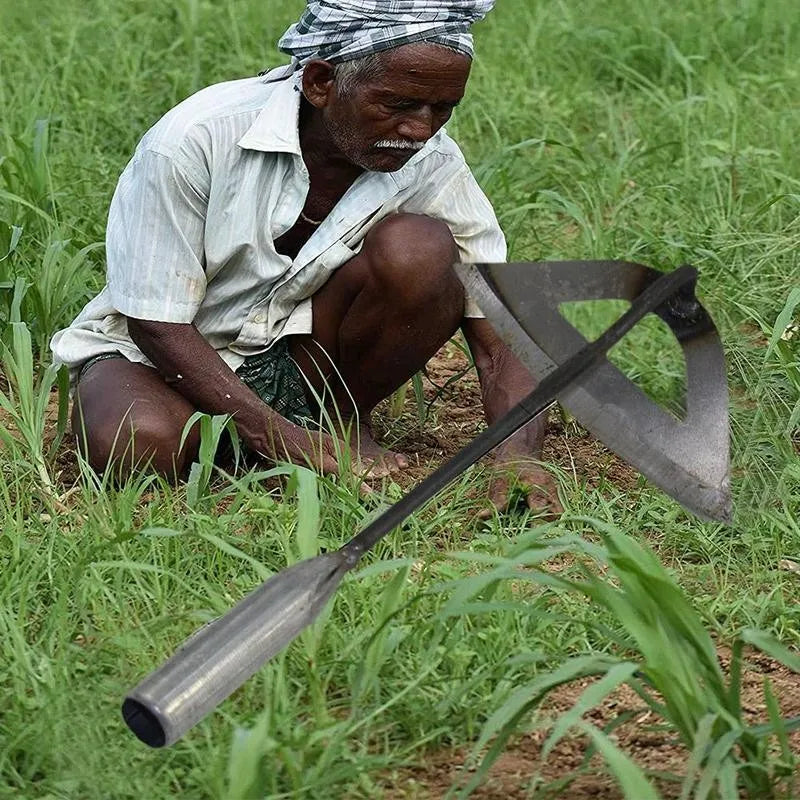 CowLost | product_id-hardened-steel-hollow-hoe-handheld-weeding-rake-garden-farm-tool |3