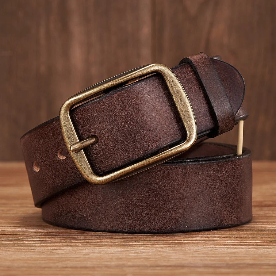 CowLost | thick-cowhide-copper-pin-buckle-real-genuine-leather-belt-for-jeans |13