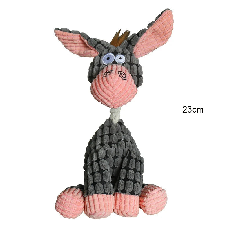 CowLost | dog-kennel-run-accessories-donkey-shape-corduroy-squeaky-dog-chew-toy |19