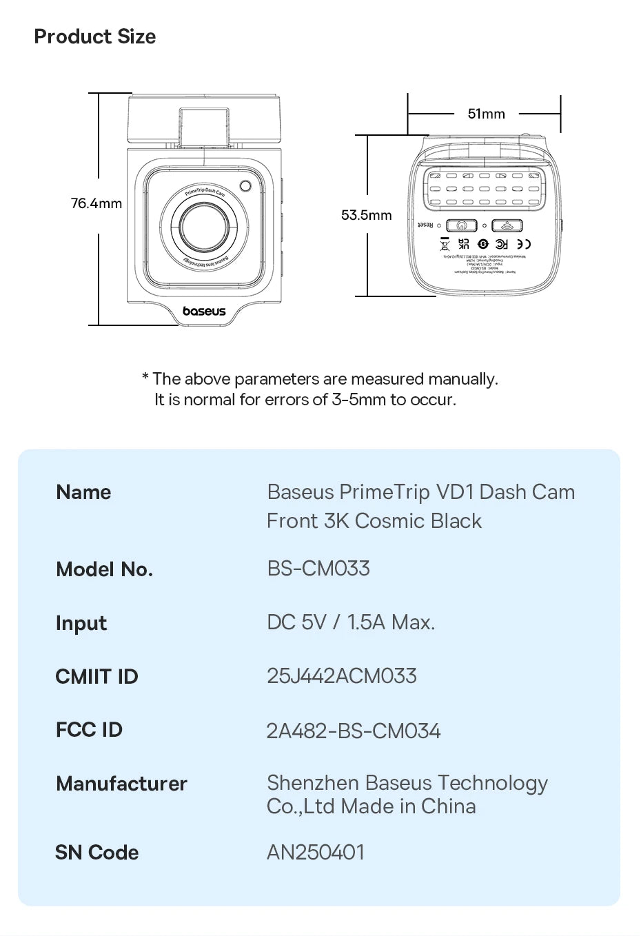 CowLost | baseus-3k-dash-cam-vd1-front-and-rear-cam-hd |24