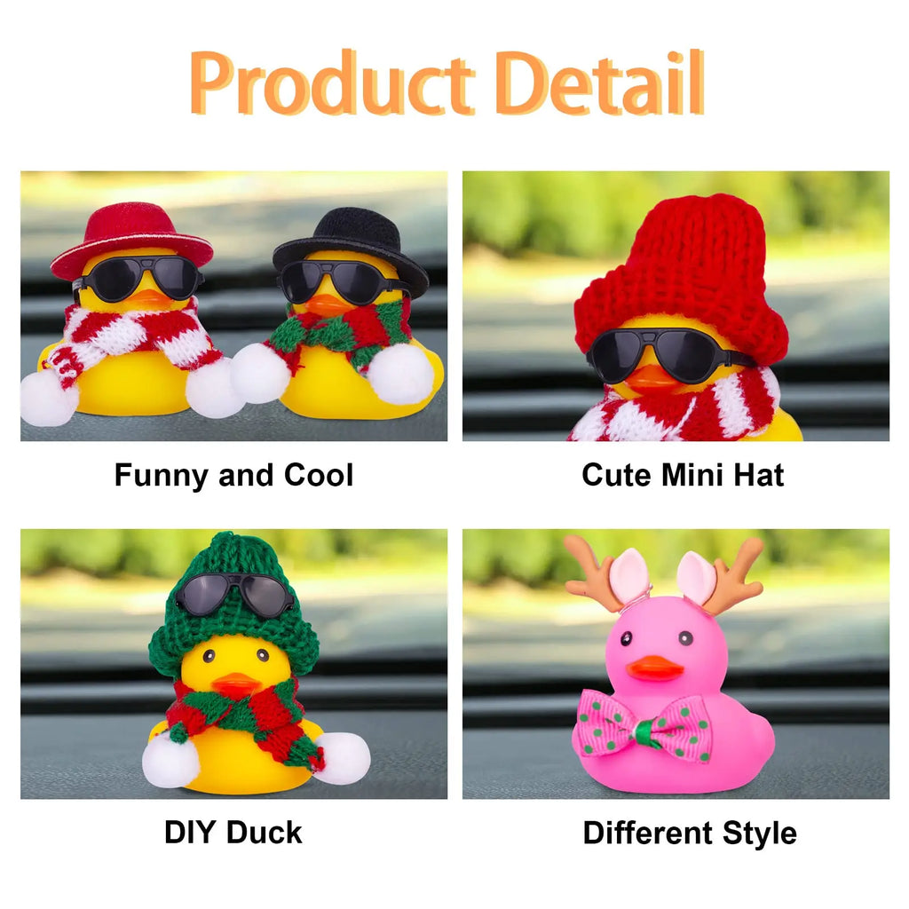 CowLost | product_id-2-pack-yellow-rubber-duck-christmas-car-dashboard-ornaments |2