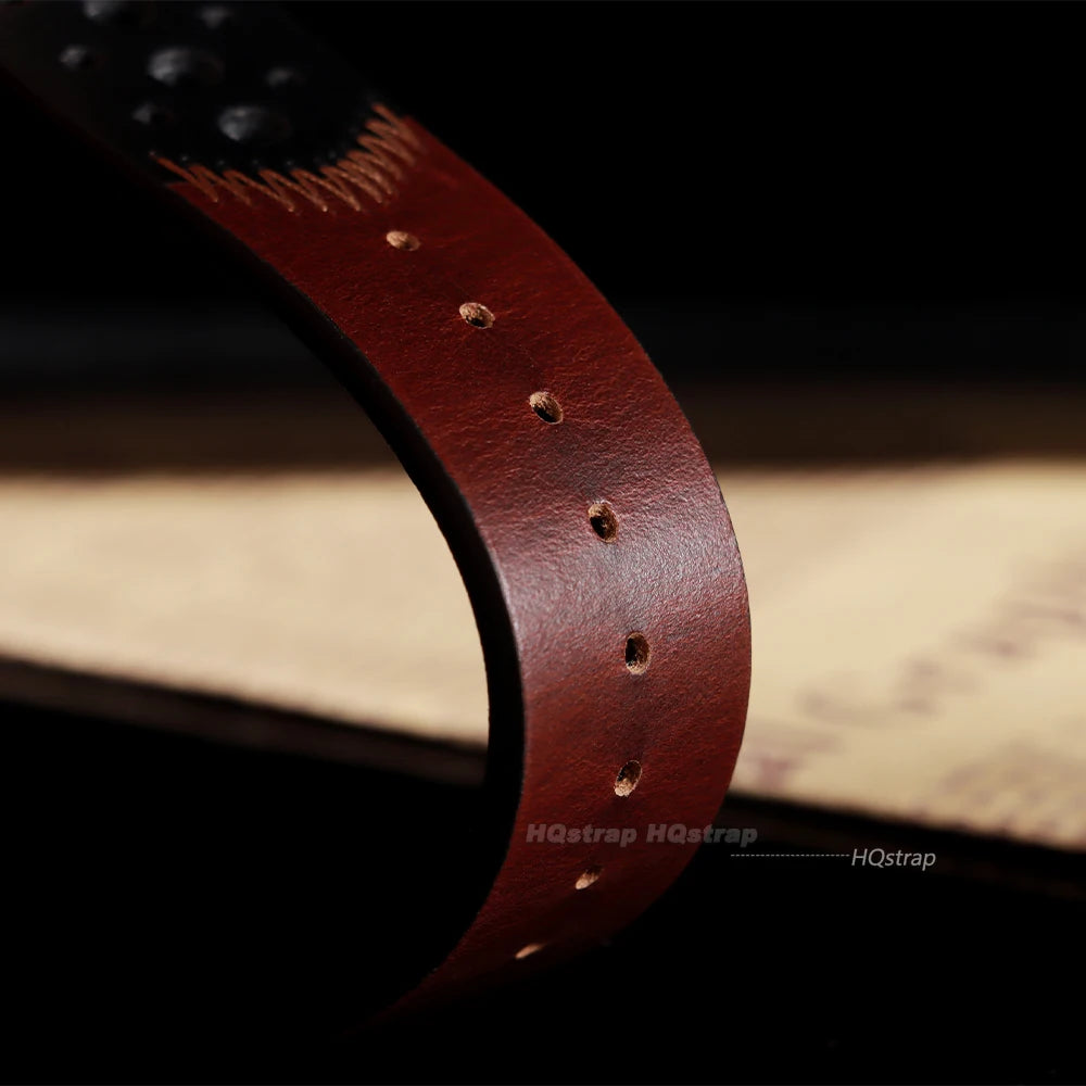 CowLost | product_id-breathable-genuine-cowhide-leather-20mm-watch-strap-for-seiko-unisex-with-stitching |9
