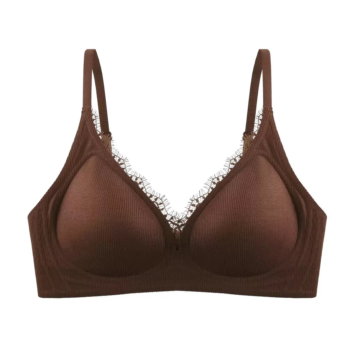 CowLost | product_id-french-lace-wire-free-push-up-bra-for-small-large-breasts |10