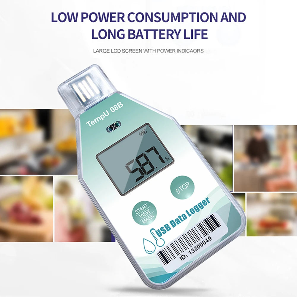 TempU08B USB Temperature & Humidity Data Logger 32000 Sets for Warehouse Storage