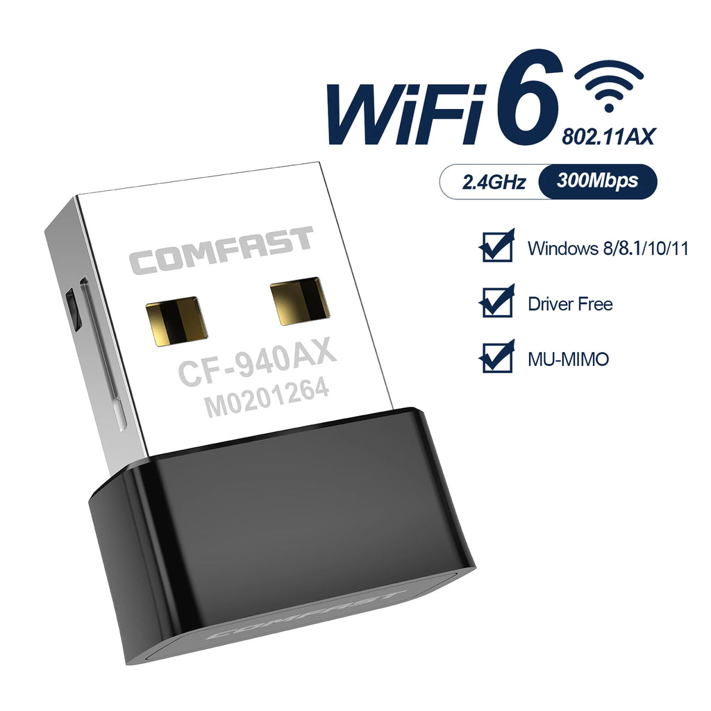 CowLost | comfast-mini-usb-wifi6-dongle-network-card-2-4ghz-wi-fi-lan-adapter |1