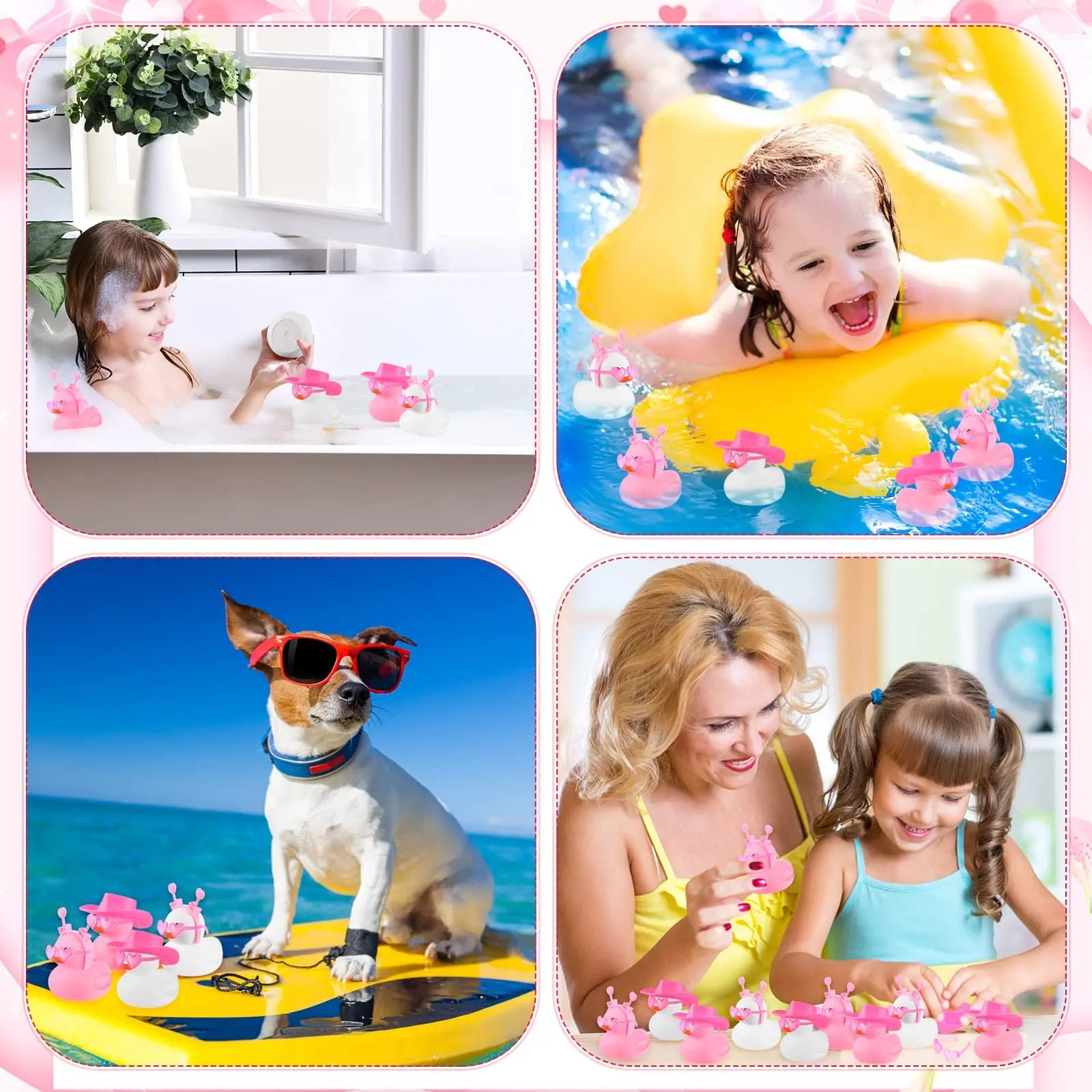 CowLost | product_id-24-48-pcs-2-inch-valentines-day-rubber-ducks-bath-toys-party-decorations |5