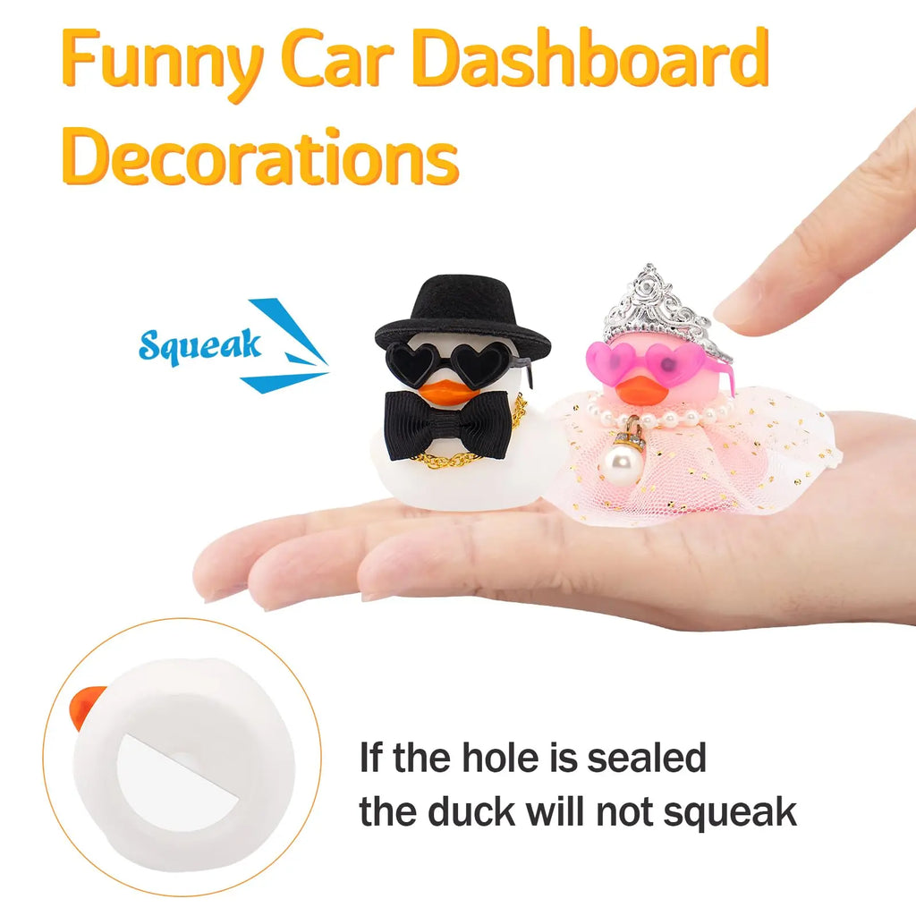 CowLost | product_id-2-piece-wedding-rubber-duck-set-bride-groom-mini-couple-gift |4