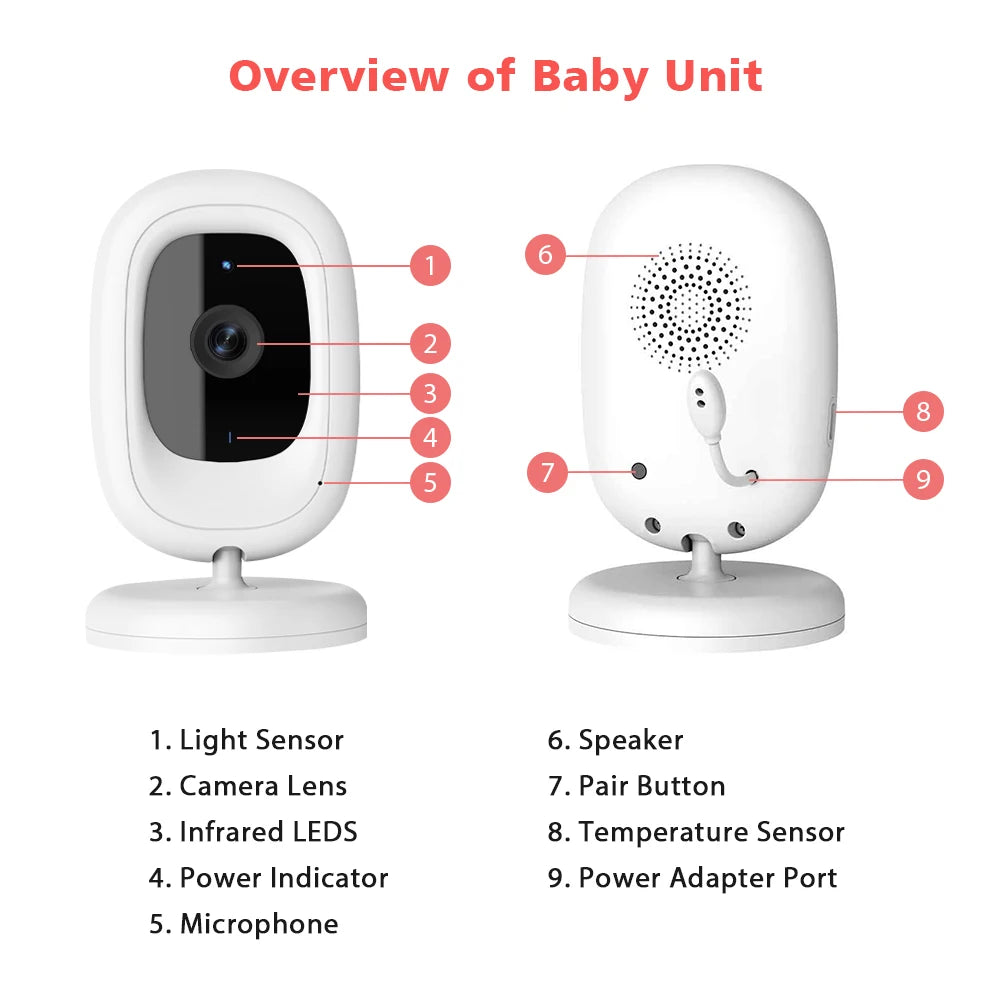 CowLost | 5-0-inch-720p-video-baby-monitor-camera-3x-digital-zoom-two-way-audio-auto-night-vision-300m-transmission-security-camera-vb618 |15
