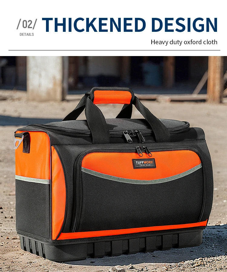 CowLost | product_id-tool-bag-with-molded-base-18-pocket-open-top-organizer-adjustable-shoulder-strap-heavy-duty |9