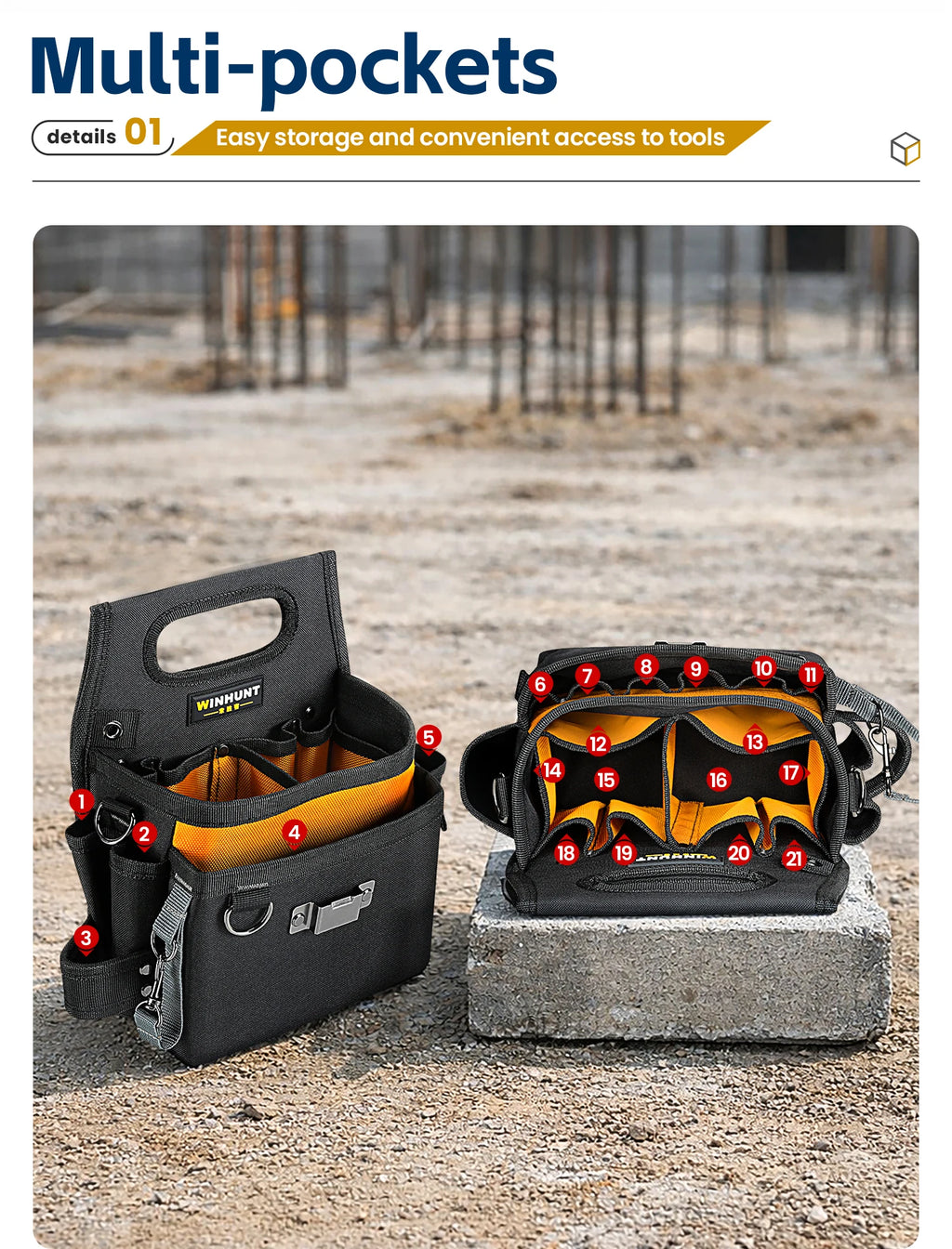 CowLost | product_id-winhunt-heavy-duty-tool-belt-pouch-with-adjustable-belt-and-multiple-pockets |9