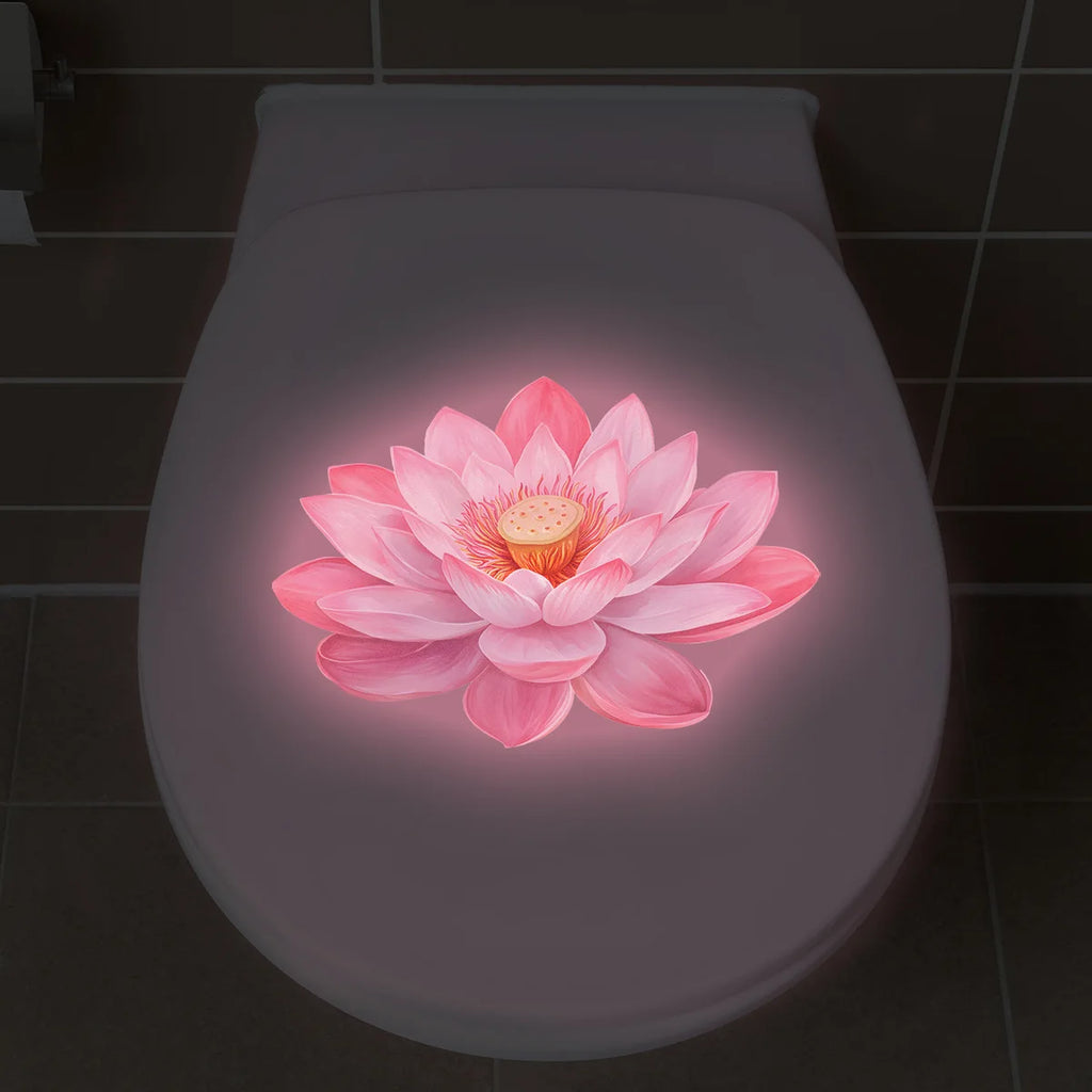 CowLost | bathroom-luminous-toilet-sticker-night-light-lotus |1