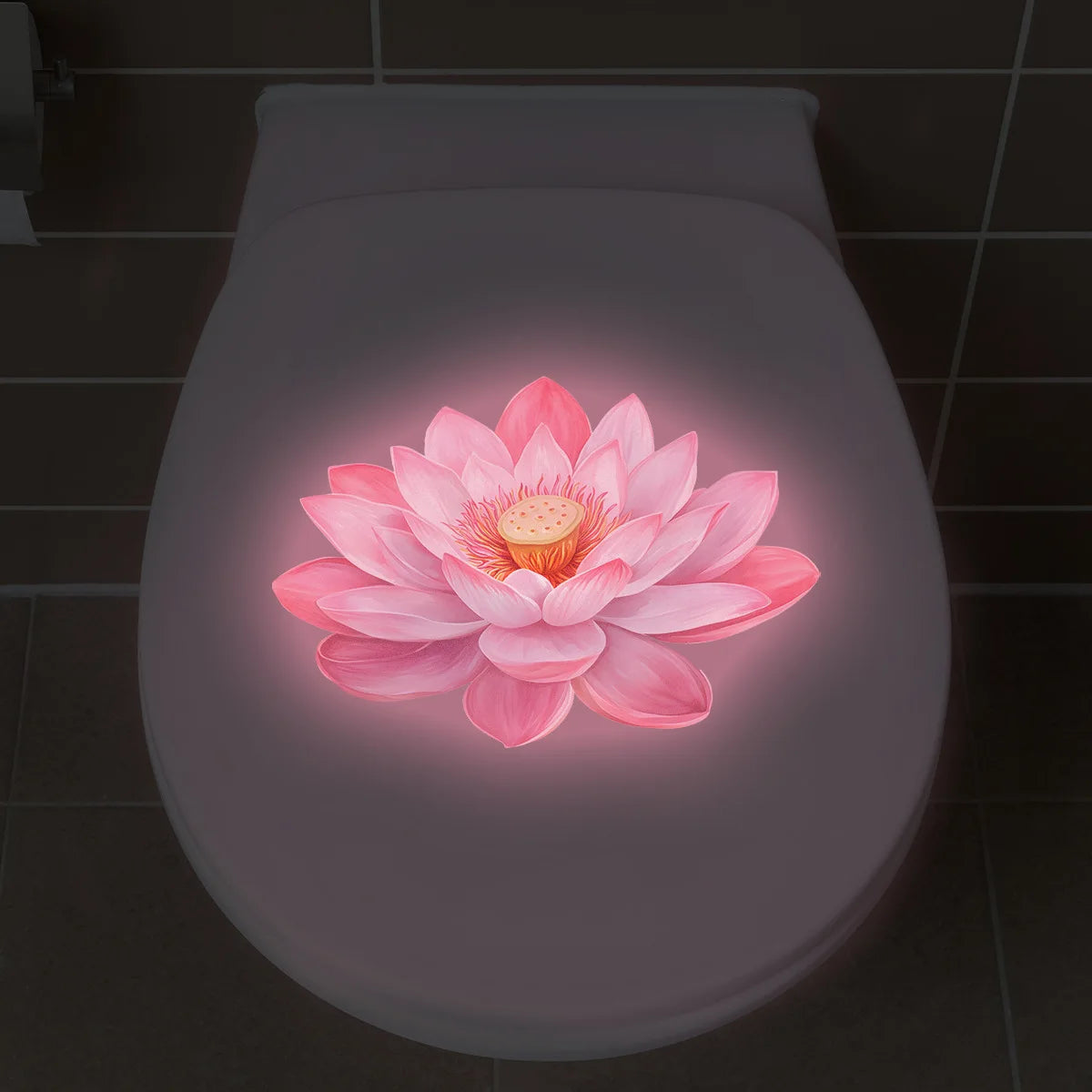 CowLost | bathroom-luminous-toilet-sticker-night-light-lotus |1