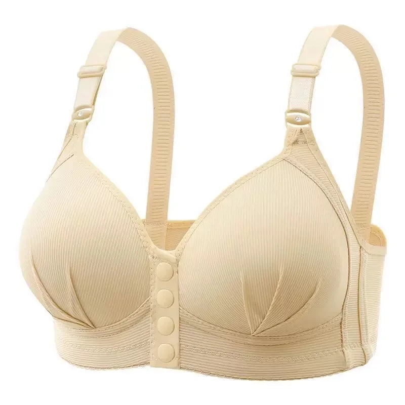 CowLost | product_id-wire-free-front-buckle-thin-cup-nursing-bra-for-middle-aged-moms |8