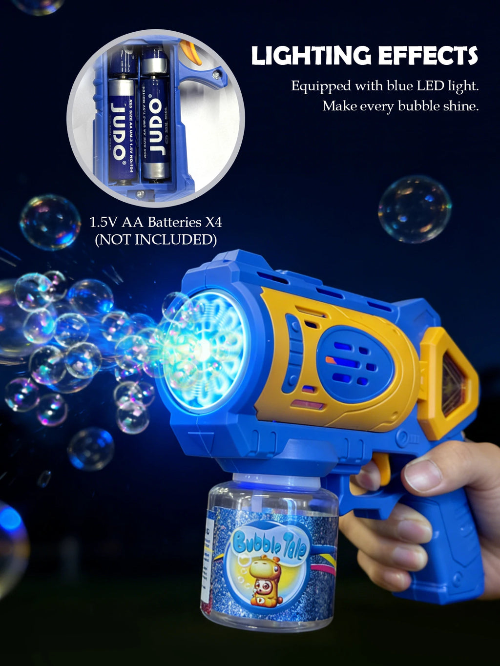 CowLost | product_id-electric-bubble-gun-toy-with-led-light-for-kids-outdoor-summer-game-no-bubble-liquid |10