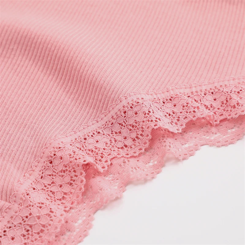 CowLost | activewear-pants-finetoo-4pcs-women-s-cotton-striped-lace-briefs |17
