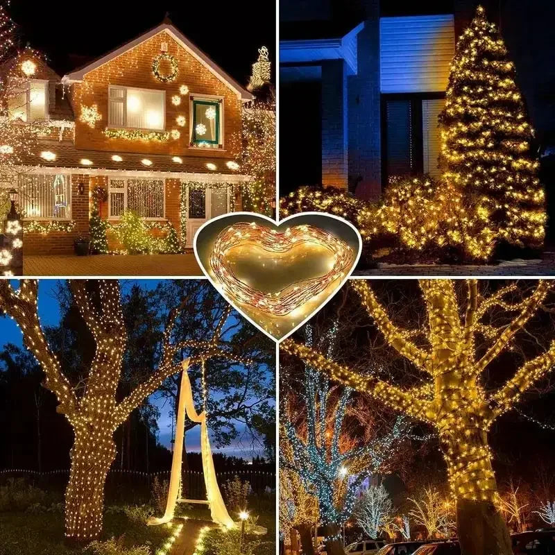 CowLost | christmas-tree-skirts-product_id-32m-300led-rgb-solar-fairy-string-lights-outdoor-8-modes-copper-wire-for-garden-party-wedding-christmas |12