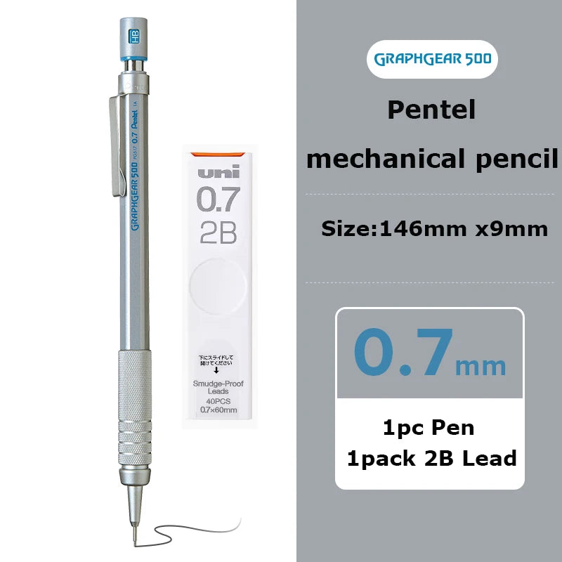 CowLost | product_id-japanese-pentel-automatic-mechanical-pencil-metal-head-0-3-0-5-0-7-0-9mm-for-writing-drawing-sketching |24