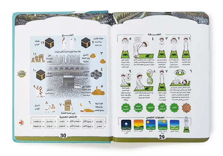 Arabic English Point Reading Puzzle Audio Book Early Education Montessori Toy