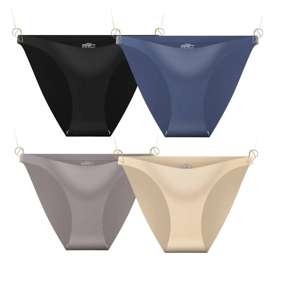 CowLost | product_id-4pcs-women-s-seamless-low-rise-ultra-thin-ice-silk-briefs-solid-colors |13