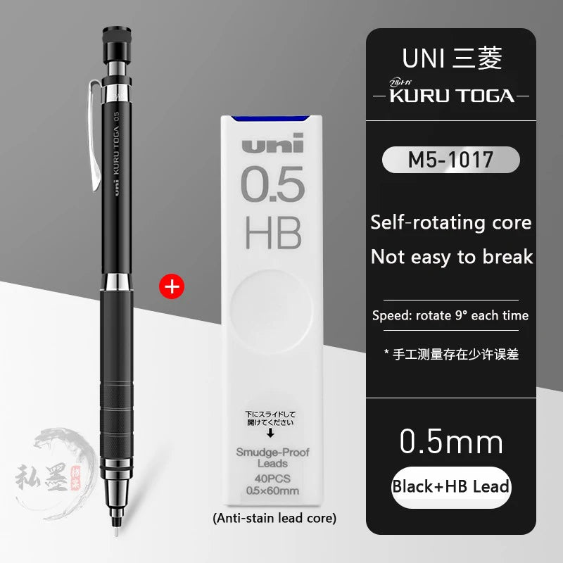 CowLost | product_id-uni-kuru-toga-m5-1017-1012-0-5mm-automatic-rotating-mechanical-pencil-with-metal-grip-genuine-japan |25