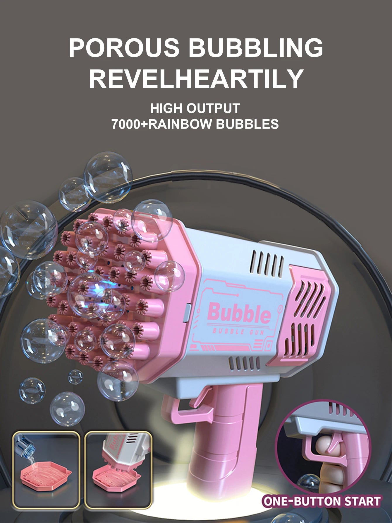 CowLost | product_id-childrens-40-hole-portable-automatic-bubble-gun-toy-with-light-no-battery-needed |15