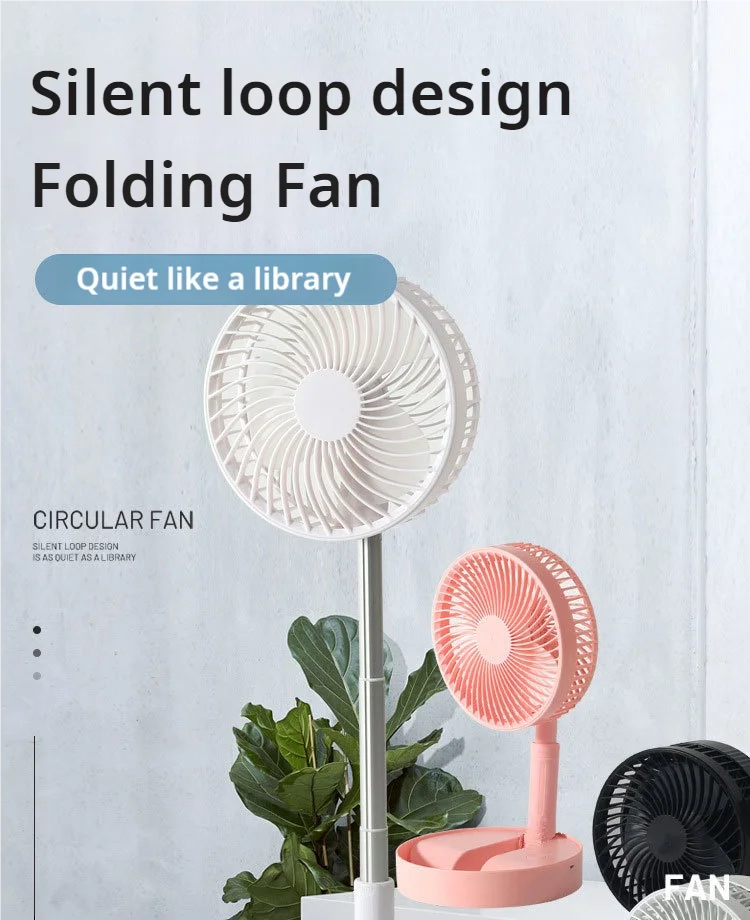 CowLost | product_id-homefish-portable-usb-mini-folding-retractable-electric-fan-adjustable-cooling |7