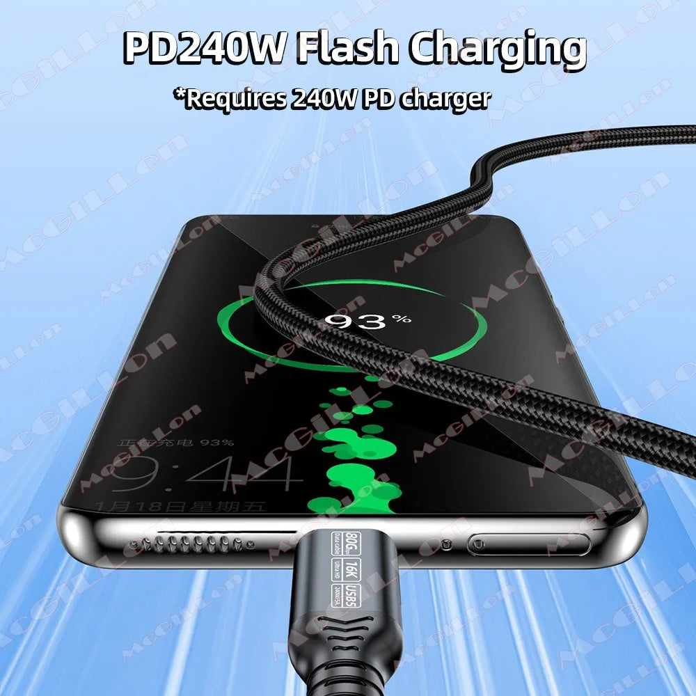 CowLost | product_id-mcgillon-pd240w-80gbps-thunderbolt-5-usb-c-to-usb-c-cable-16k-48v-5a-for-iphone-17-pro-macbook-pro-tablet-laptop |2