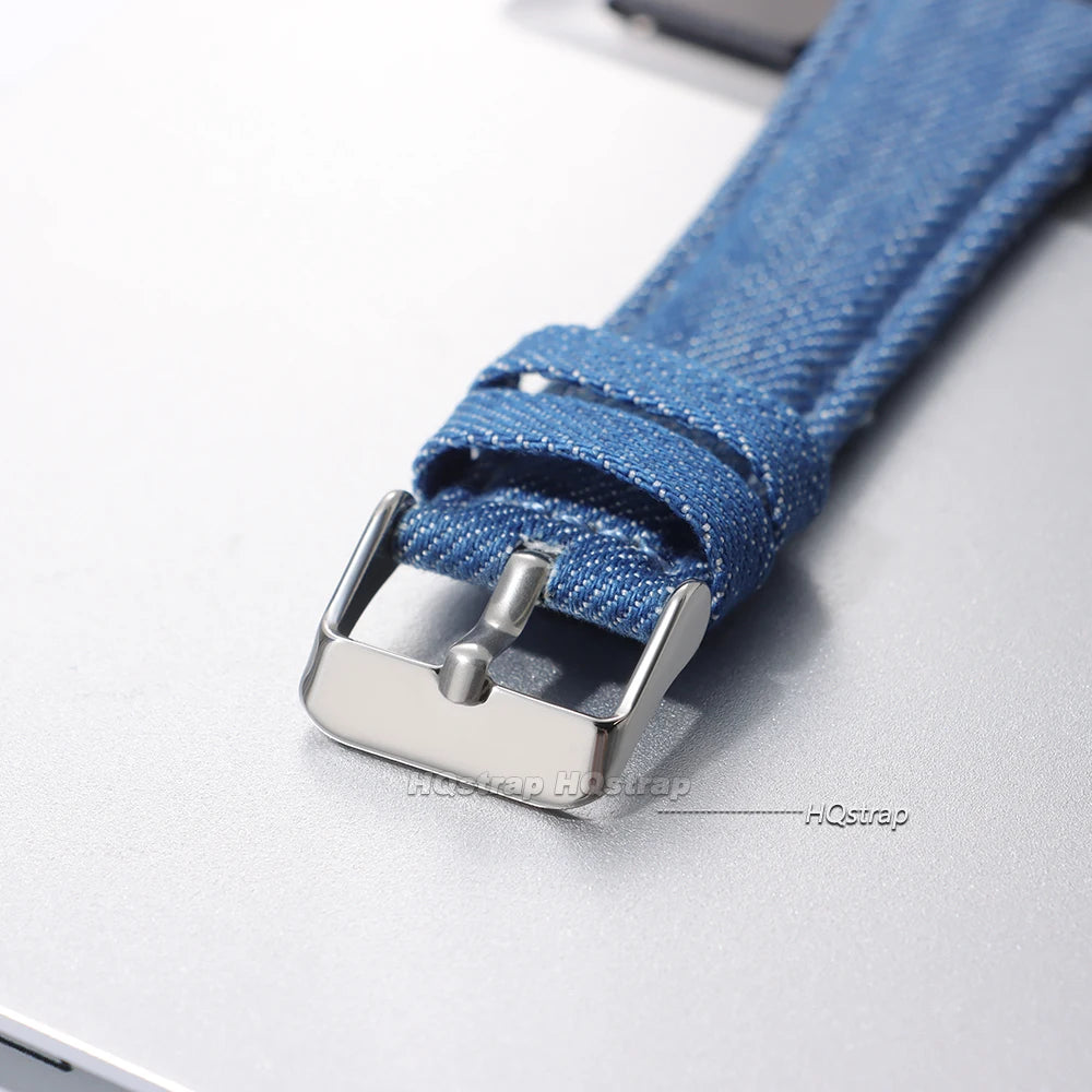 CowLost | product_id-hqstrap-retro-nylon-denim-watch-strap-22mm-24mm-black-light-blue-unisex |6