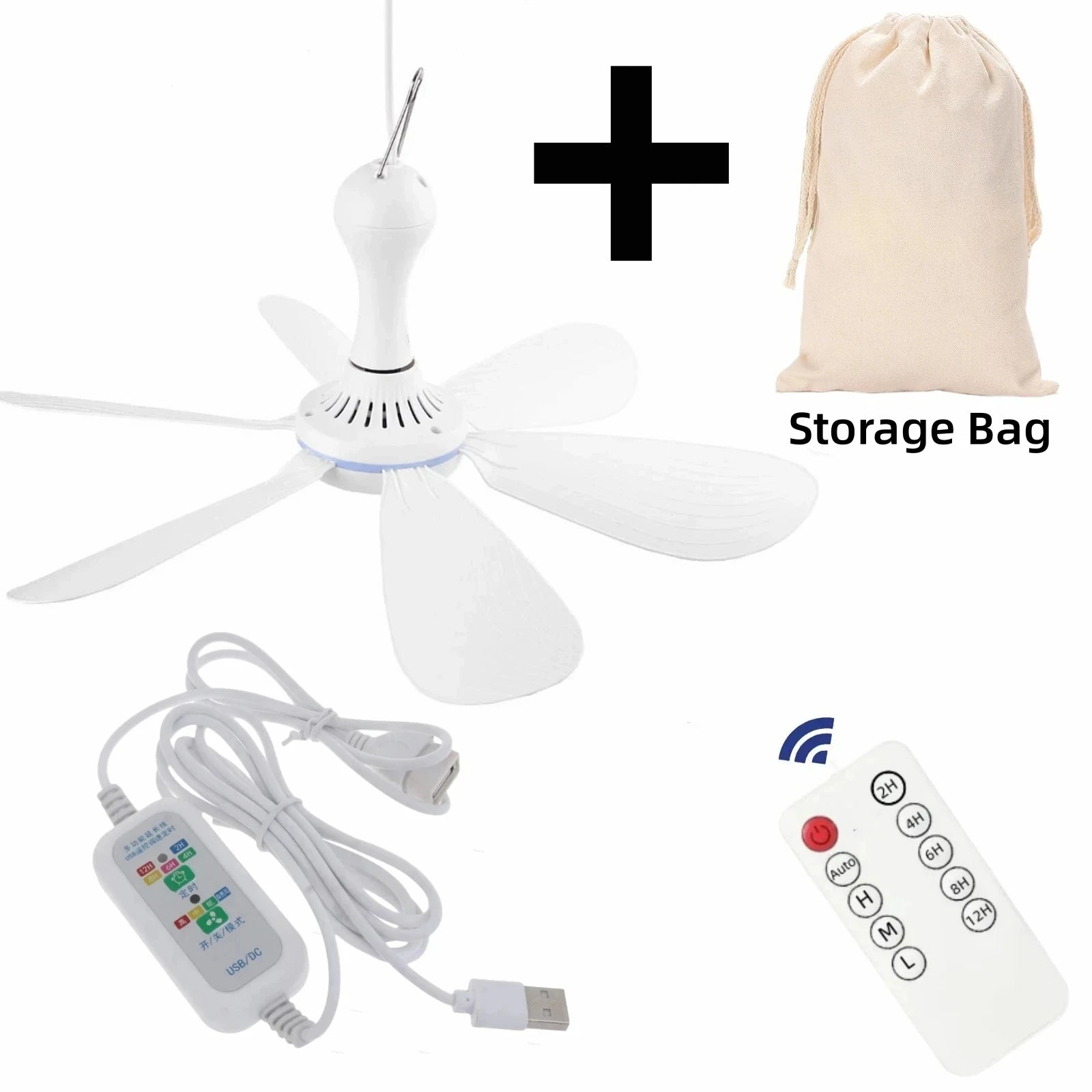 CowLost | product_id-silent-6-blade-usb-ceiling-canopy-fan-with-remote-control-4-speed-hanging-fan-for-camping-bed-dormitory-tent |17