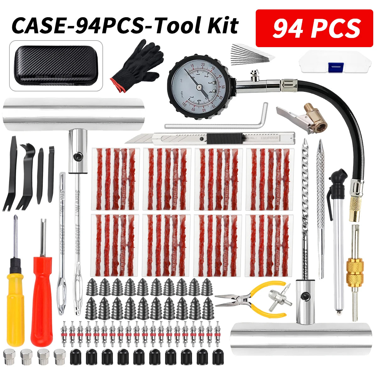 CowLost | tyre-repair-kit-puncture-plug-set-auto-bike-tire-repair |1