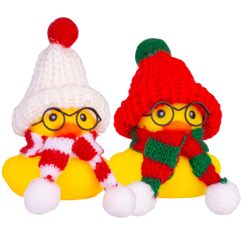 CowLost | product_id-2-pack-car-rubber-ducks-dashboard-decorations-with-mini-beanie-hats-scarves-and-sunglasses |1