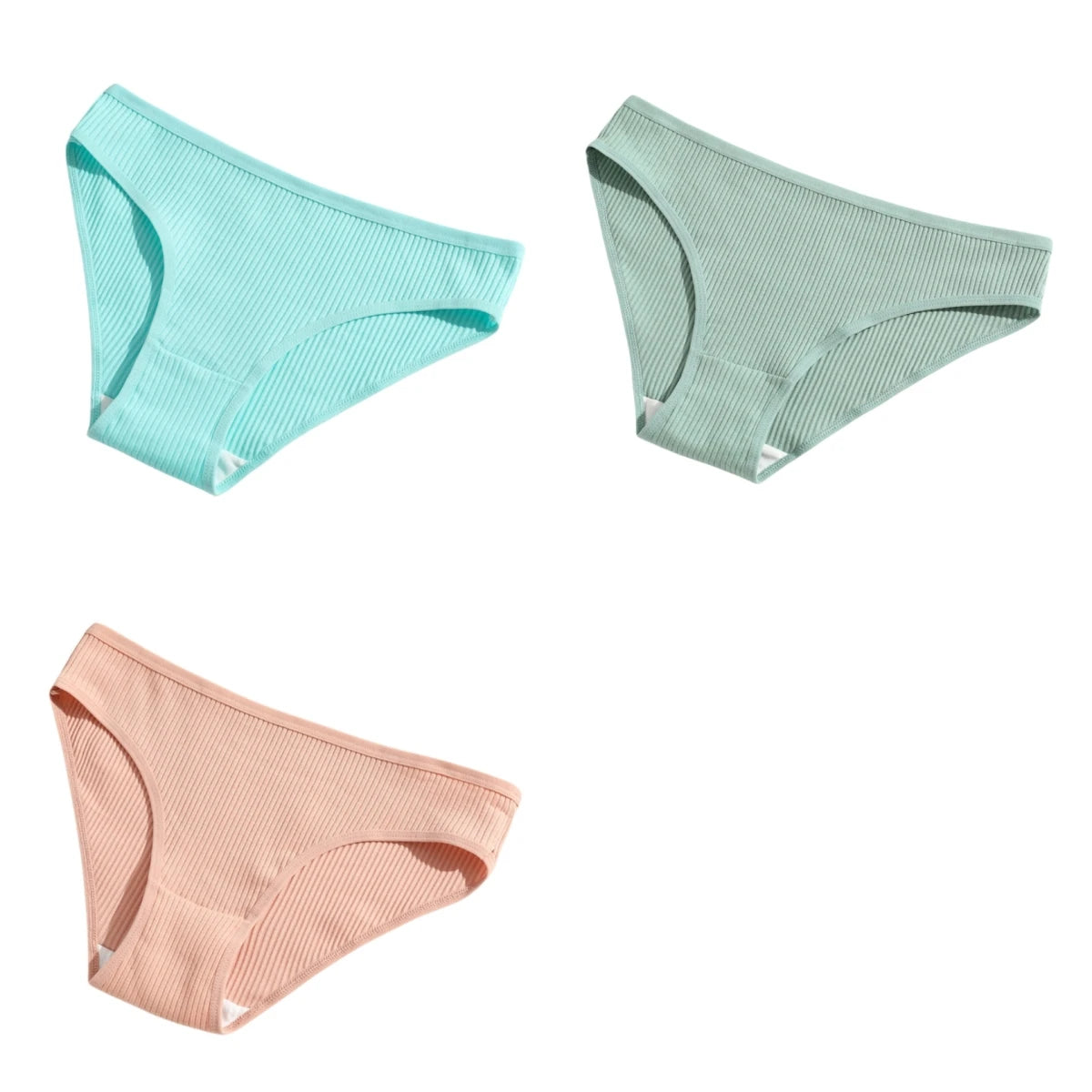 CowLost | product_id-3pcs-women-low-waist-seamless-cotton-breathable-briefs-panties-solid |35
