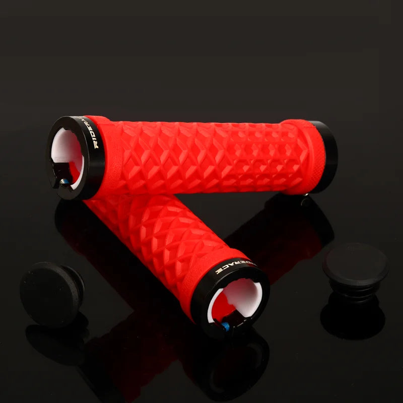 CowLost | riderace-bicycle-handlebar-grips-soft-rubber-mtb-mountain-bike-lock-on-handle-bar-cover-shockproof-anti-slip-ergonomic-cycling |19