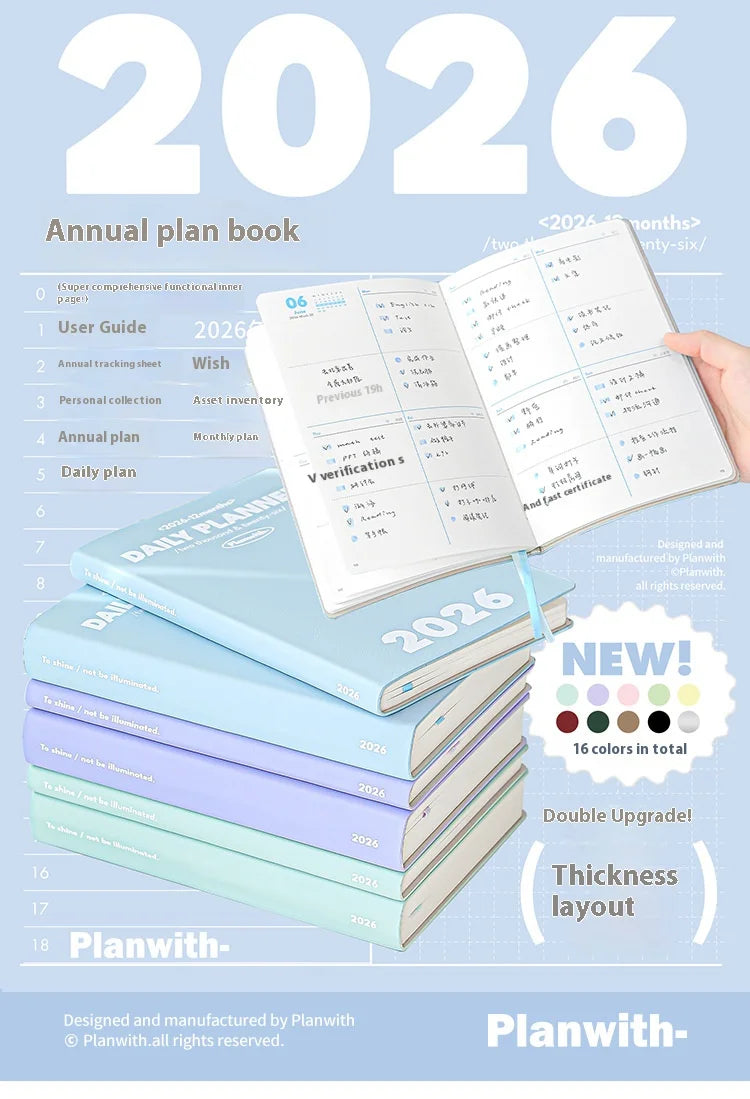CowLost | product_id-planwith-2026-a5-planner-daily-weekly-monthly-agenda-notebook-with-multi-color-hard-cover |7