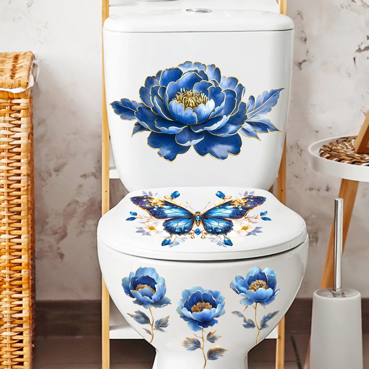 CowLost | gold-diamond-flower-bathroom-toilet-self-adhesive-sticker |13