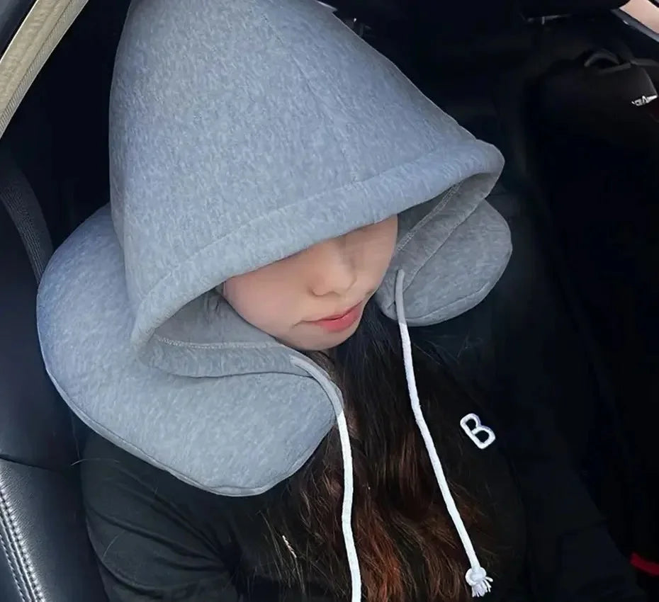 CowLost | travel-pillows-product_id-portable-u-shape-neck-pillow-with-hood-for-travel-and-privacy-protection |18