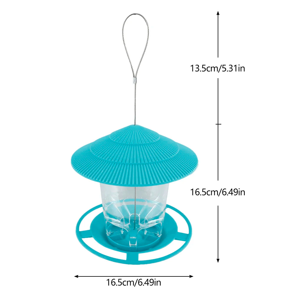 Outdoor Hanging Bird Feeder Multiple Hole Nut and Seed Dispenser Container
