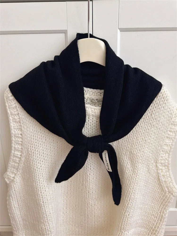 CowLost | british-korean-triangle-scarf-niche-wool-triangular |50