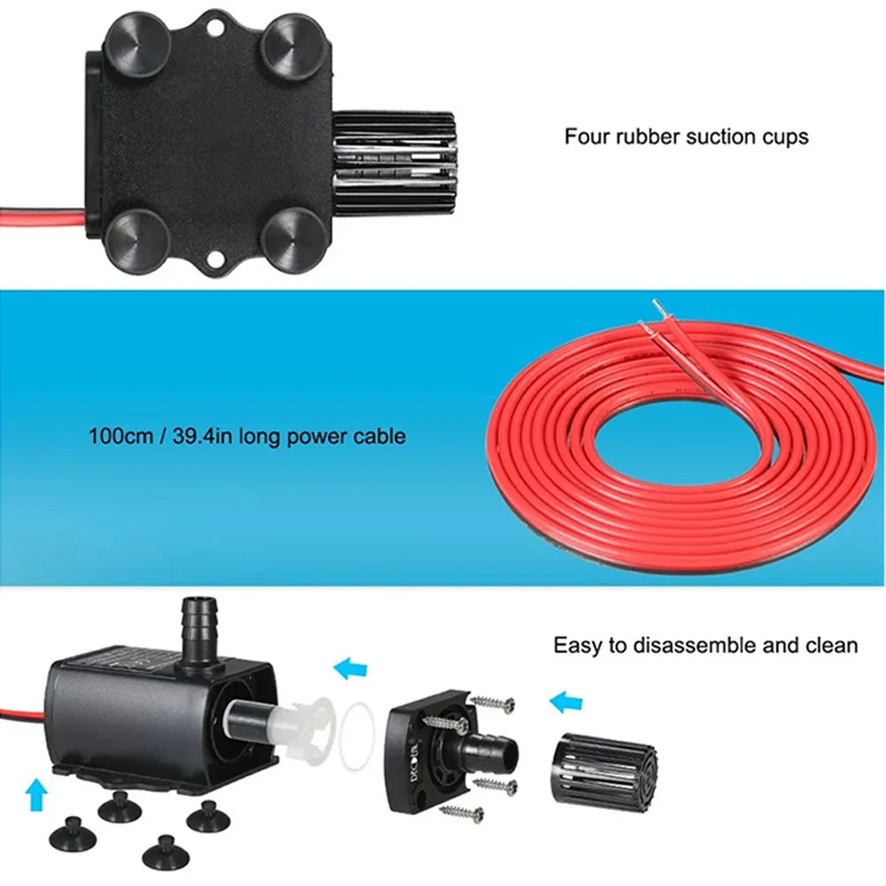 CowLost | product_id-dc12v-5w-ultra-quiet-brushless-submersible-water-pump-280l-h-300cm-lift-waterproof |4