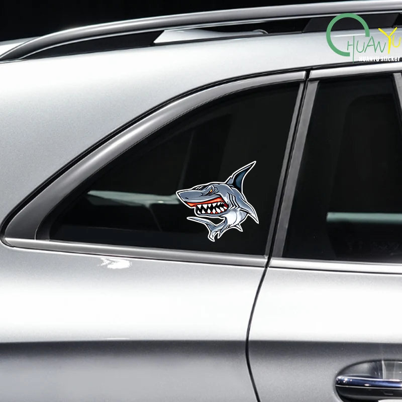 CowLost | funny-shark-colorful-styling-car-sticker |1