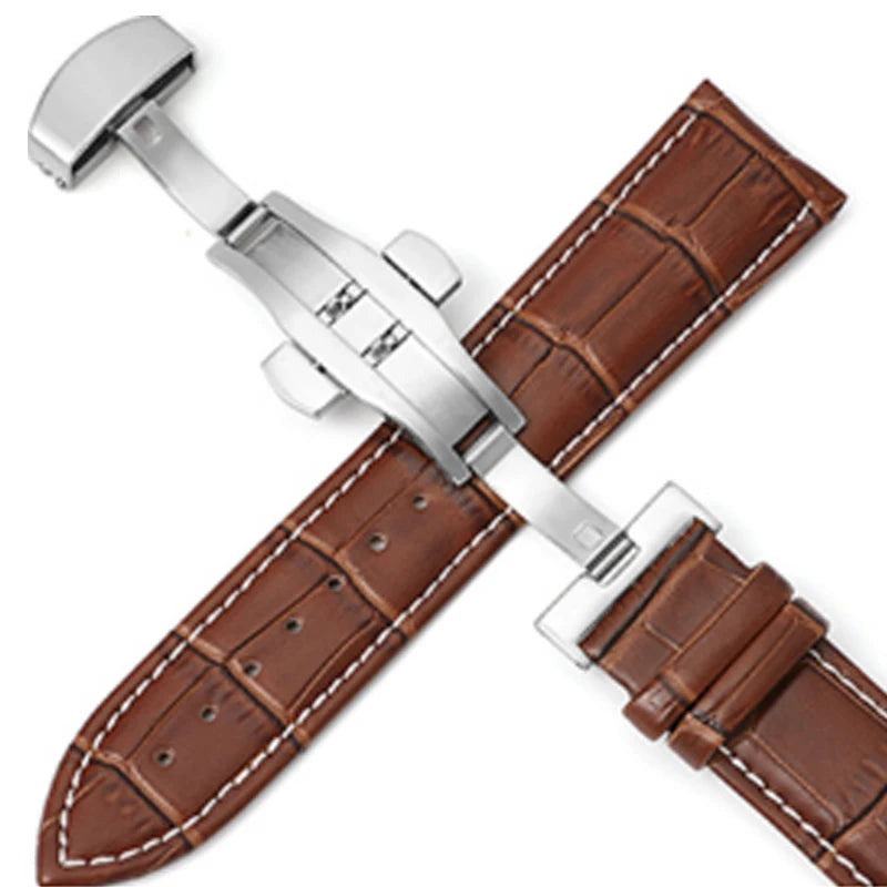 CowLost | product_id-genuine-cowhide-leather-waterproof-watchband-slub-pattern-16-24mm-universal-strap |23