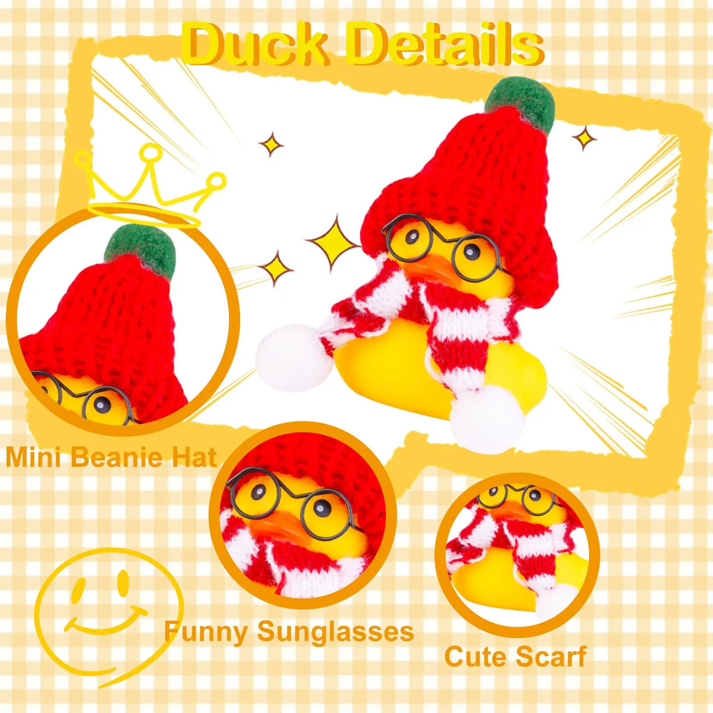 CowLost | product_id-2-pack-car-rubber-ducks-dashboard-decorations-with-mini-beanie-hats-scarves-and-sunglasses |2